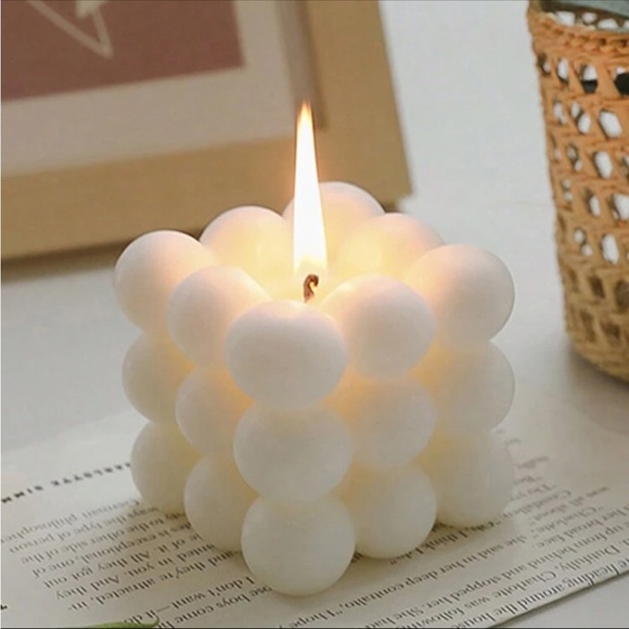 White heart bubble candle set NEW 🏷️ - Picture 1 of 3